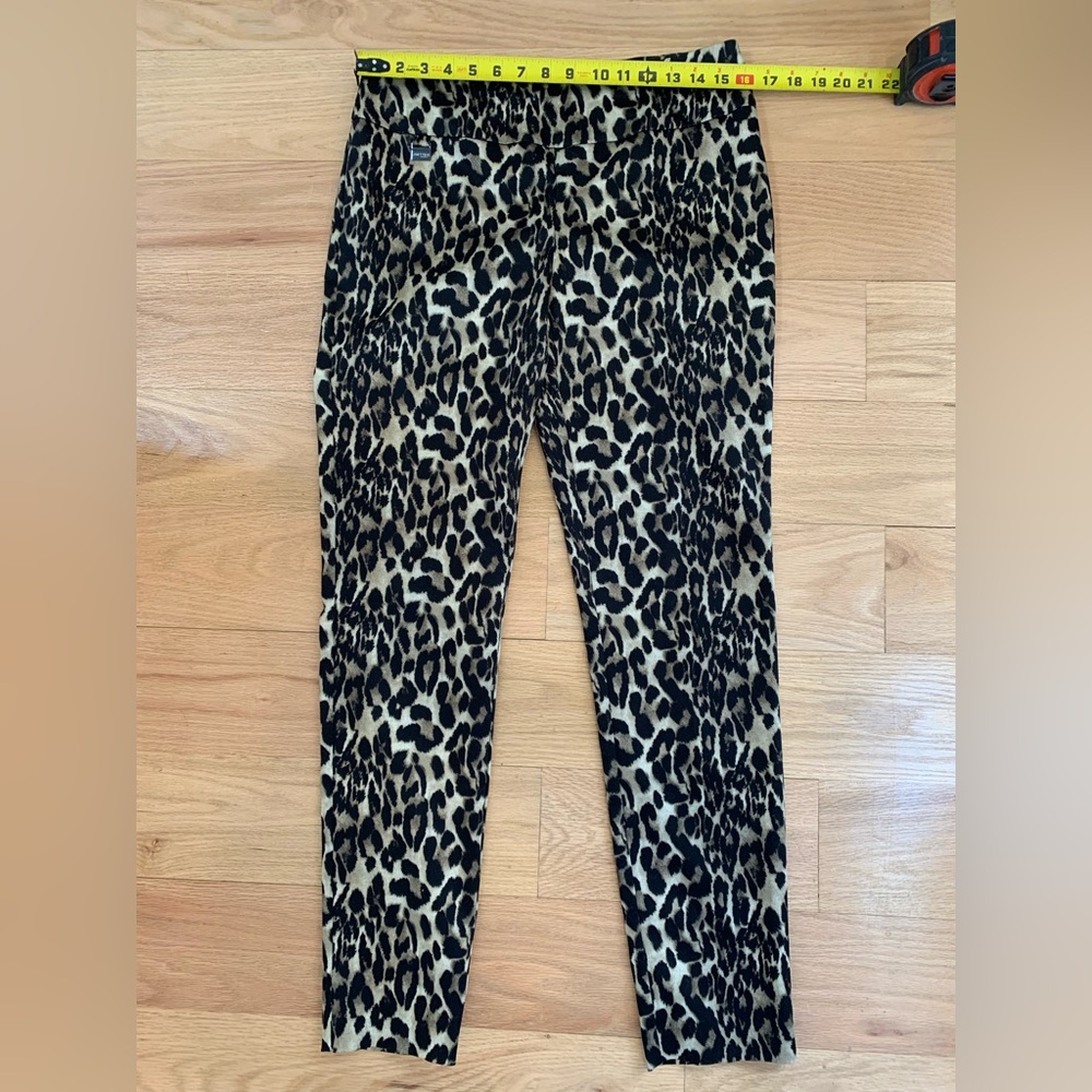 LISETTE Black and Tan Leggings with Animal Print